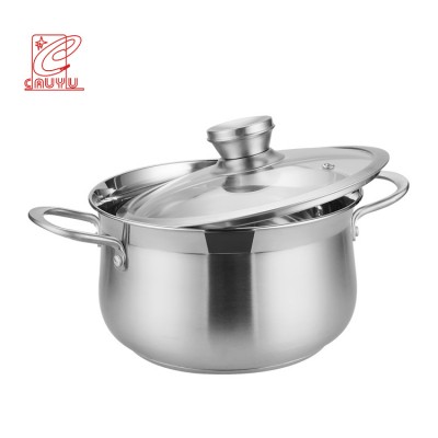 Eco friendly high quality stainless steel soup pot unique design casserole pot cooking pot