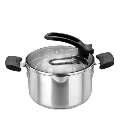 Hot sales multifunction kitchen cooking pot stock pot electric stainless steel soup pot with spouts