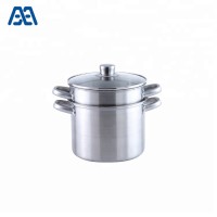 Wholesale two layers cookware stainless steel food steamer pot