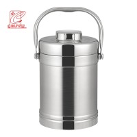 Double Wall Stainless Steel Customize Logo Lunch Box Food Warmer Storage Container With Handle